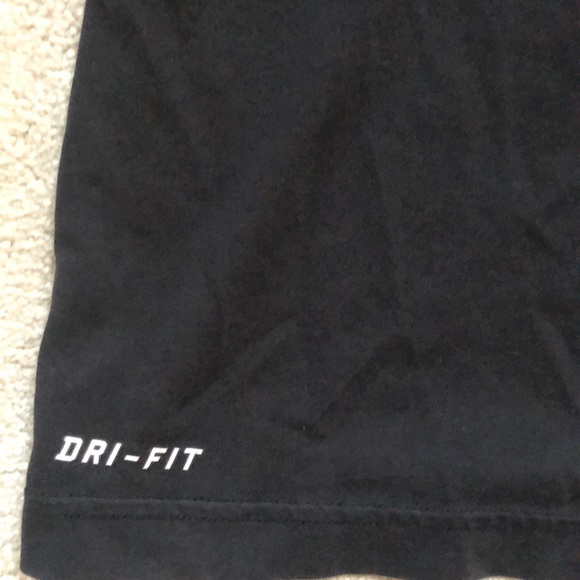 Mens Medium Nike Dri-Fit Black Top Orange Graphics Logo Rare - Picture 2 of 6